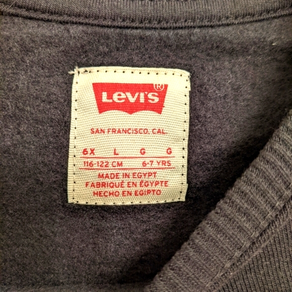 Black Levi's fleece pullover. New w/ tags.  Size 6X - Picture 3 of 4